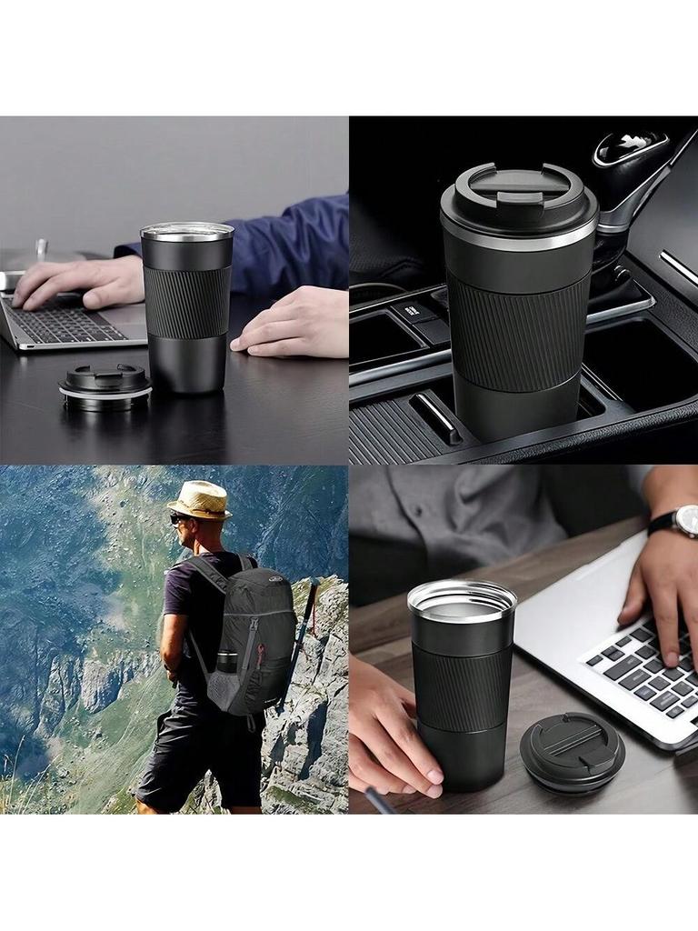 Stainless Steel Coffee Cup Double Layer Vacuum Insulation Cup Office Mug Outdoor Portable Car Water Cups Fashion Mug