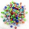 100pcs 7x4mm 6x6mm Mixed Alphabet Letter Beads Charms Beads for Making Jewelry Diy Handmade Bracelets Accessories