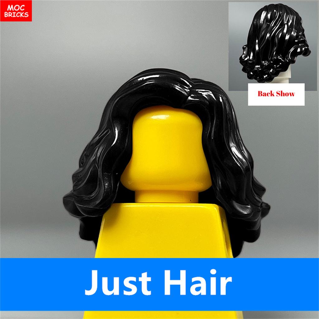 5 Stück/Los MOC Steine Weibliche Haare Zusammengebaute Partikel Bausteine Zubehör Kinderspielzeug Plastikpuppen