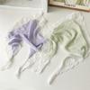 Country-style White Lace Triangular Scarf Headband Headwrap Headpiece for Covering The Head, Fashionable Silk Scarf Accessory