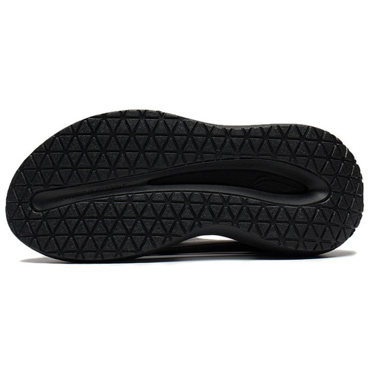 Li Ning Yun You Slay Quiet Abrasion Resistant Slide Slippers Unisex Black AZSV021-7