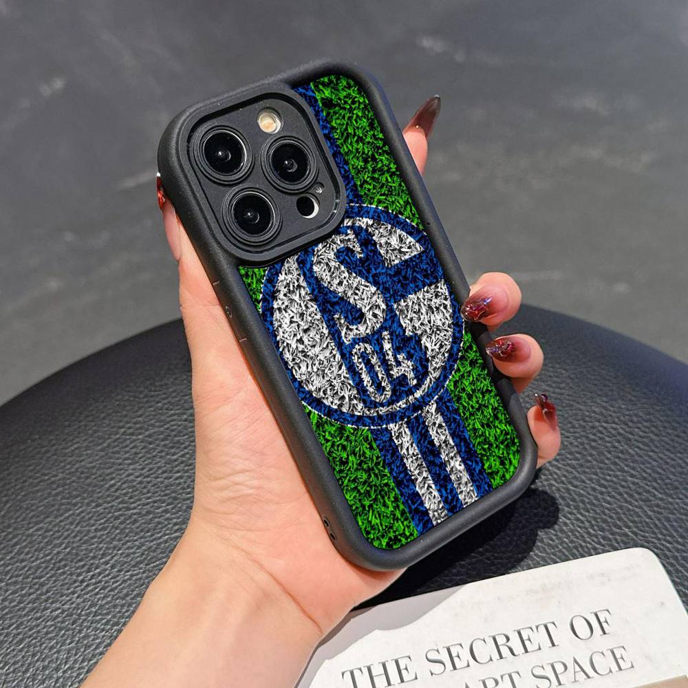Θήκη Κινητού Σιλικόνης S-Schalke 04 Για iPhone 17 Air 17 16 15 14 13 12 11 Plus Pro Max Αντικραδασμική Μαλακή Κάλυψη