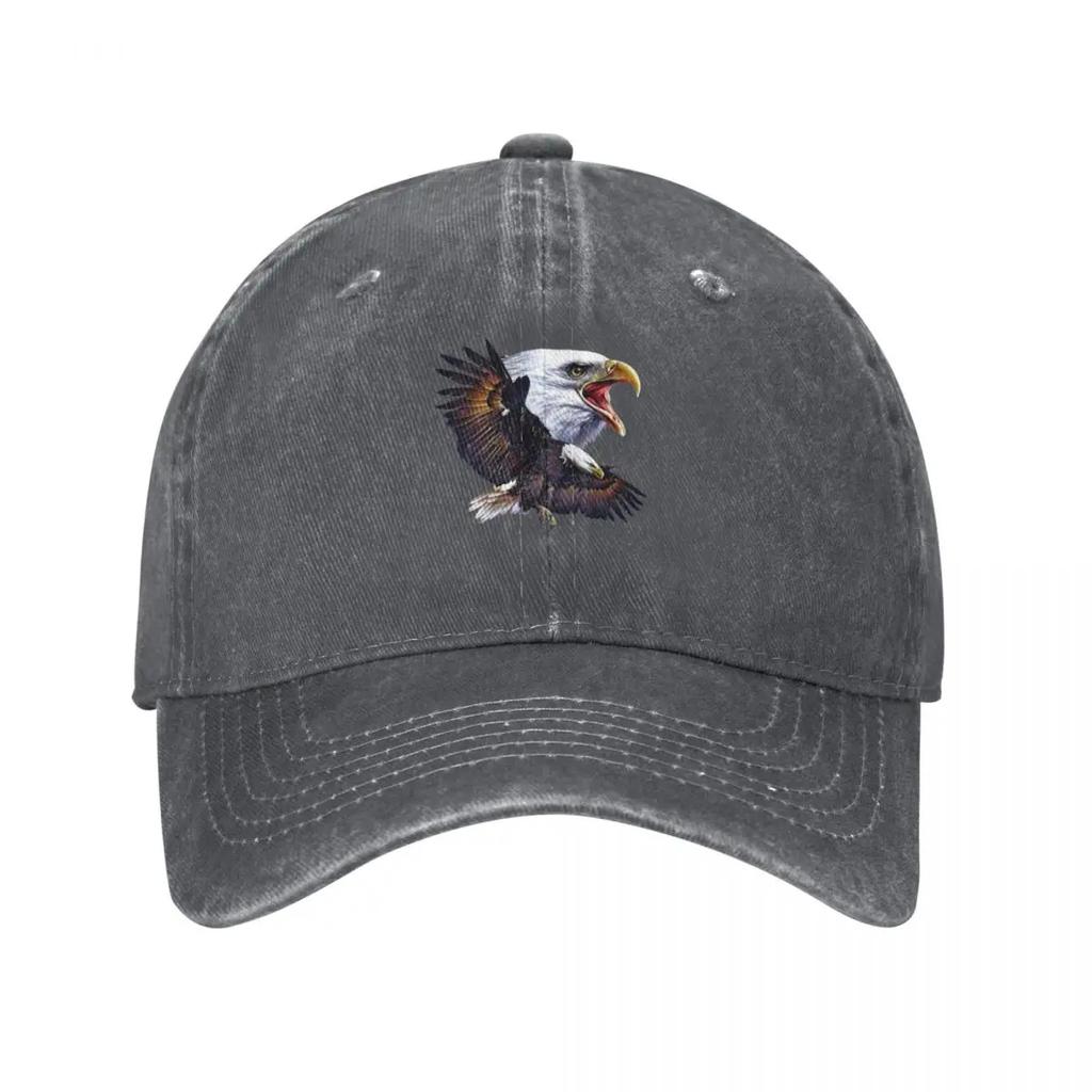 Bald Eagle Baseball Cap Derby Hat Custom Cap Black Dropshipping Boy Womens