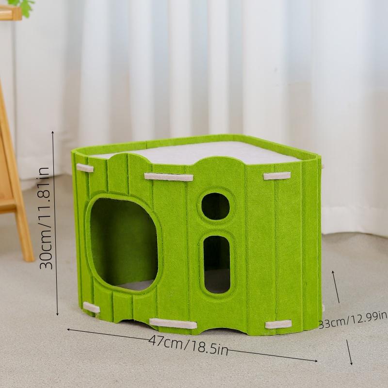 

BOOTEELY Multi-layer Cat House for Indoor Cats Pet Climbing Frame Integrated Cat Tree Double-layer Scratching Board