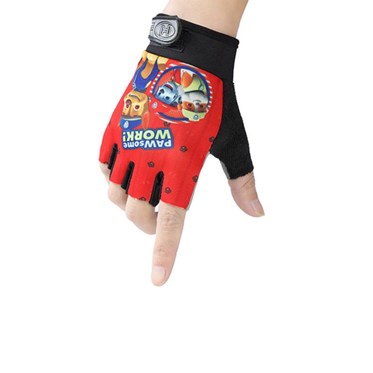 Kids Summer Half-Finger Gloves, Thin Anti-Slip UV Protection Breathable Cycling Sports Children Gloves