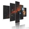 Helles Galaxie-Poster, Nebel, Weltraum, Universum, Wolken, Leinwandgemälde, 5-teilig, modulares Bild, Druck, Sternenhimmel, Wandkunst, Heimdekoration