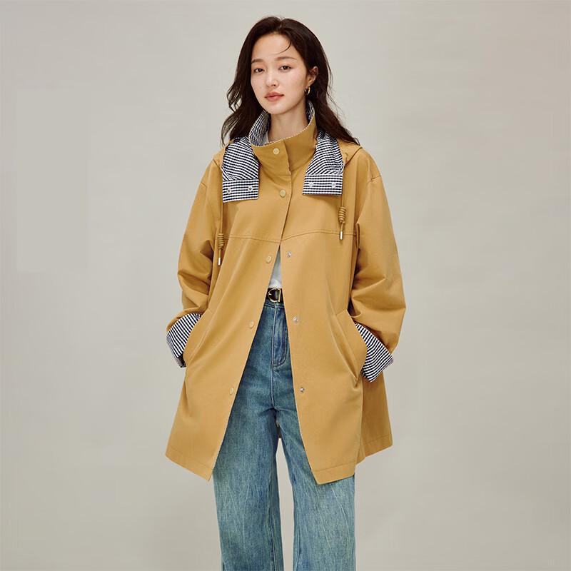 

INMAN Women s Nomadic Hooded Mid-Length Trench Coat S