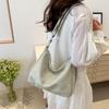 2024 Trendy Korean Style Large Capacity Solid Color Women's Shoulder Tote Handbag