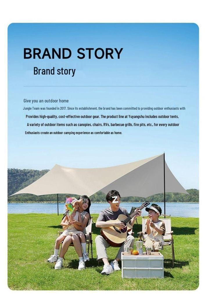 Black Butterfly Portable Camping Canopy: Large Outdoor Sunshade & Rainproof Picnic Tent