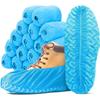 100er Pack Überschuhe Einweg Rutschfest Schwarz Vliesstoff Stiefelabdeckungen für Innenräume Atmungsaktiv Rutschfest Langlebig Stiefel