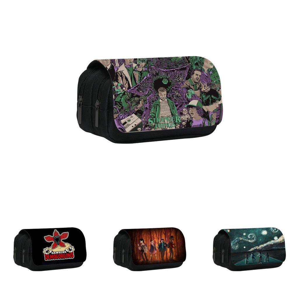 Double Layer Pencil Case With Large Capacity For Students And School Supplies