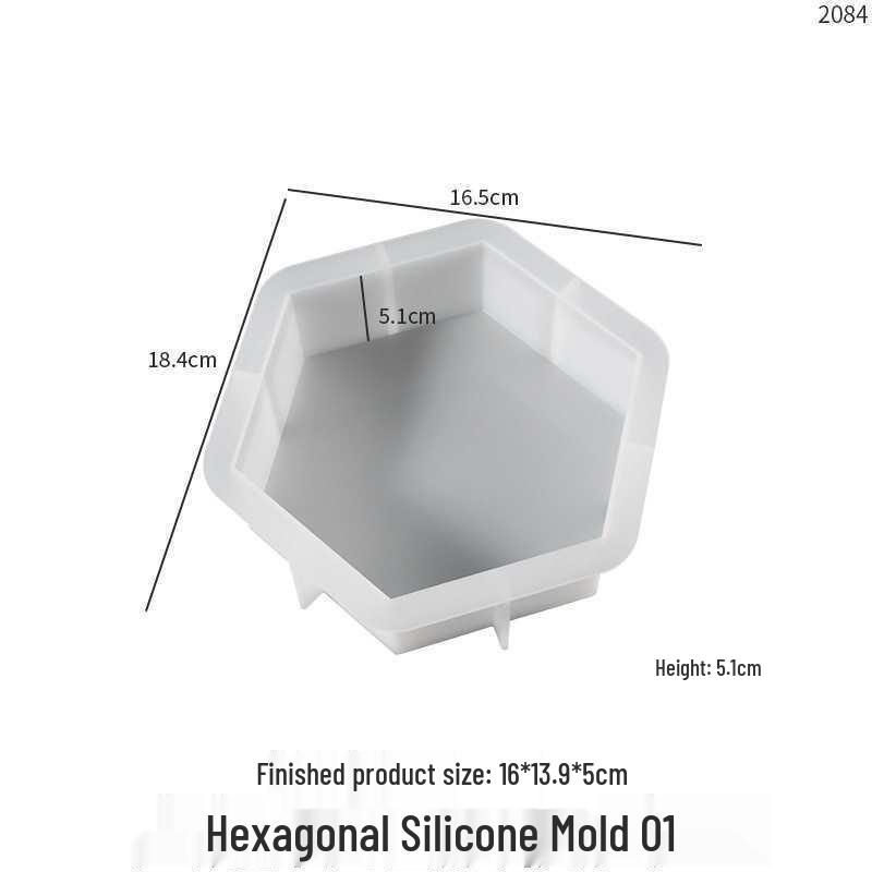 Hexagonal Resin Bookend & Specimen Mold Set - Large, Medium, Small