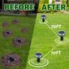 10 Pack Ultrasonic Solar Powered Animal Repellent for Outdoor Lawn Garden for Snakes  Lawns Yard Garden All Pests Stakes Chaser Sonic Spikes
