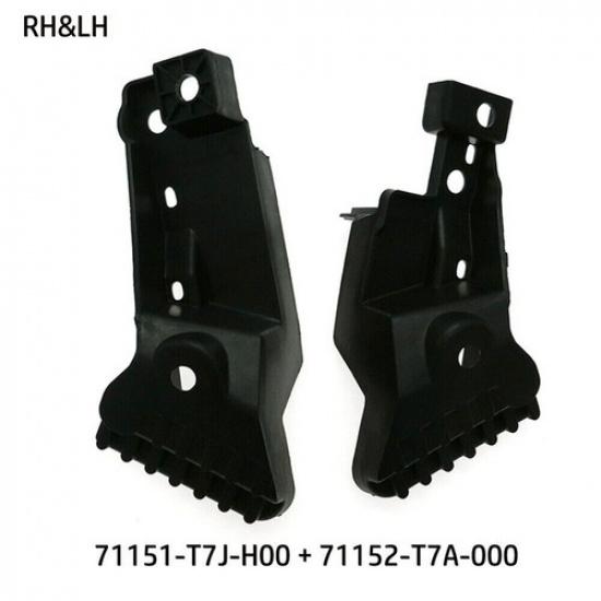 2x Black RH&LH Grille Bumper Brackets Reinforcement Beam For Honda HR-V 2016-18