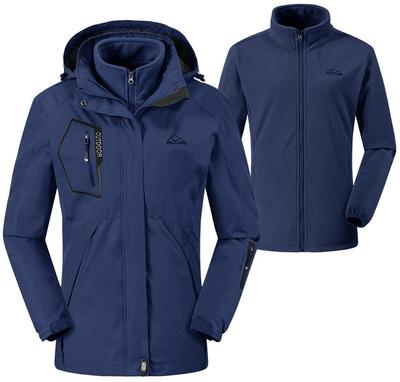 Outdoor Fleece Mountain 3in1 Mountain Climbing Mountain Cold Weather Blue Marine L [Gopune] Jachetă, căptușeală, Parka, Windbreaker, îmbrăcăminte de exterior, haină,
