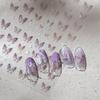 1Sheet 3D Shell Light Butterfly Adhesive Stickers Nail Art Decoration Laser Self-adhesive Nail Sticker Nail Art Supply Manicure