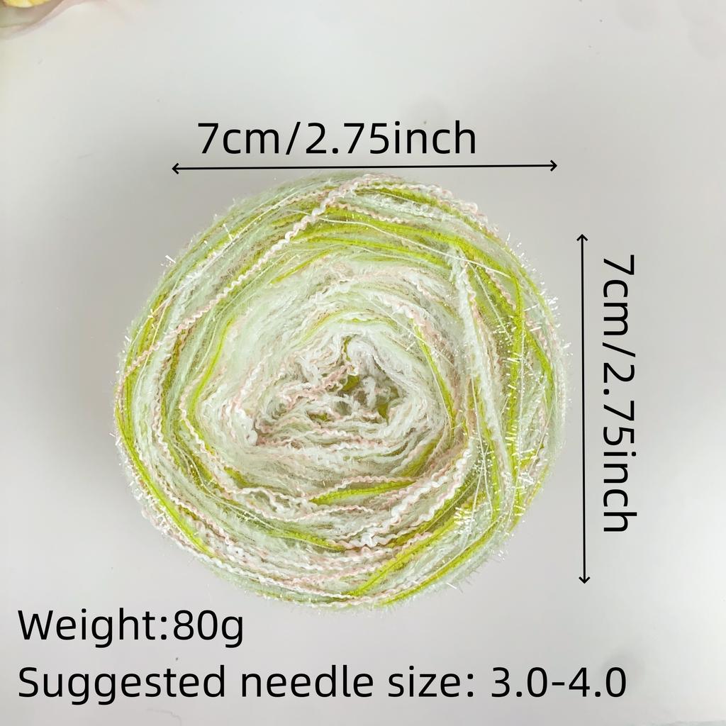 NEEMOY Summer Wave Shining Yarn -80g,soft Multi Strand Blend, Suitable for Crochet Weaving,ideal Choice DIY Bag Handicrafts