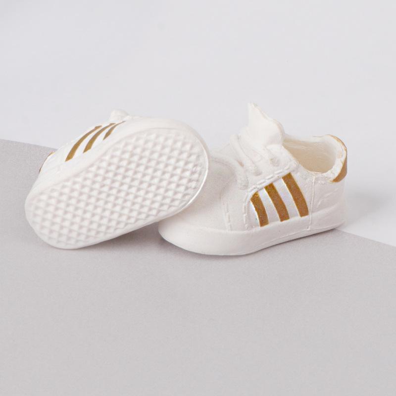 2 Stuks Ob11 Pop Gestreepte Sneakers Schoenen Sport Slippers Mode Mannelijke Pop Casual Schoenen Poppen Pop Gsc Dod Accessoires