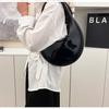 Niche Patent Leather Jelly Bag Women's Large-capacity New Summer Shoulder Armpit Bag Commuter Dumpling Bag