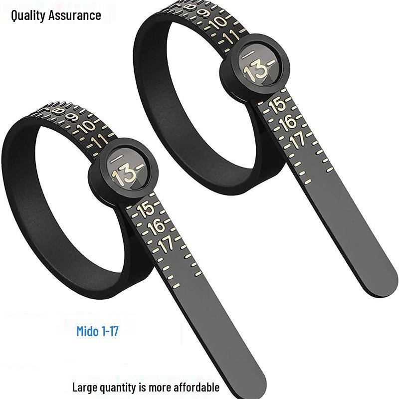 Adjustable Ring Measurement Ruler with Magnifying Glass – US, HK, Euro Sizes