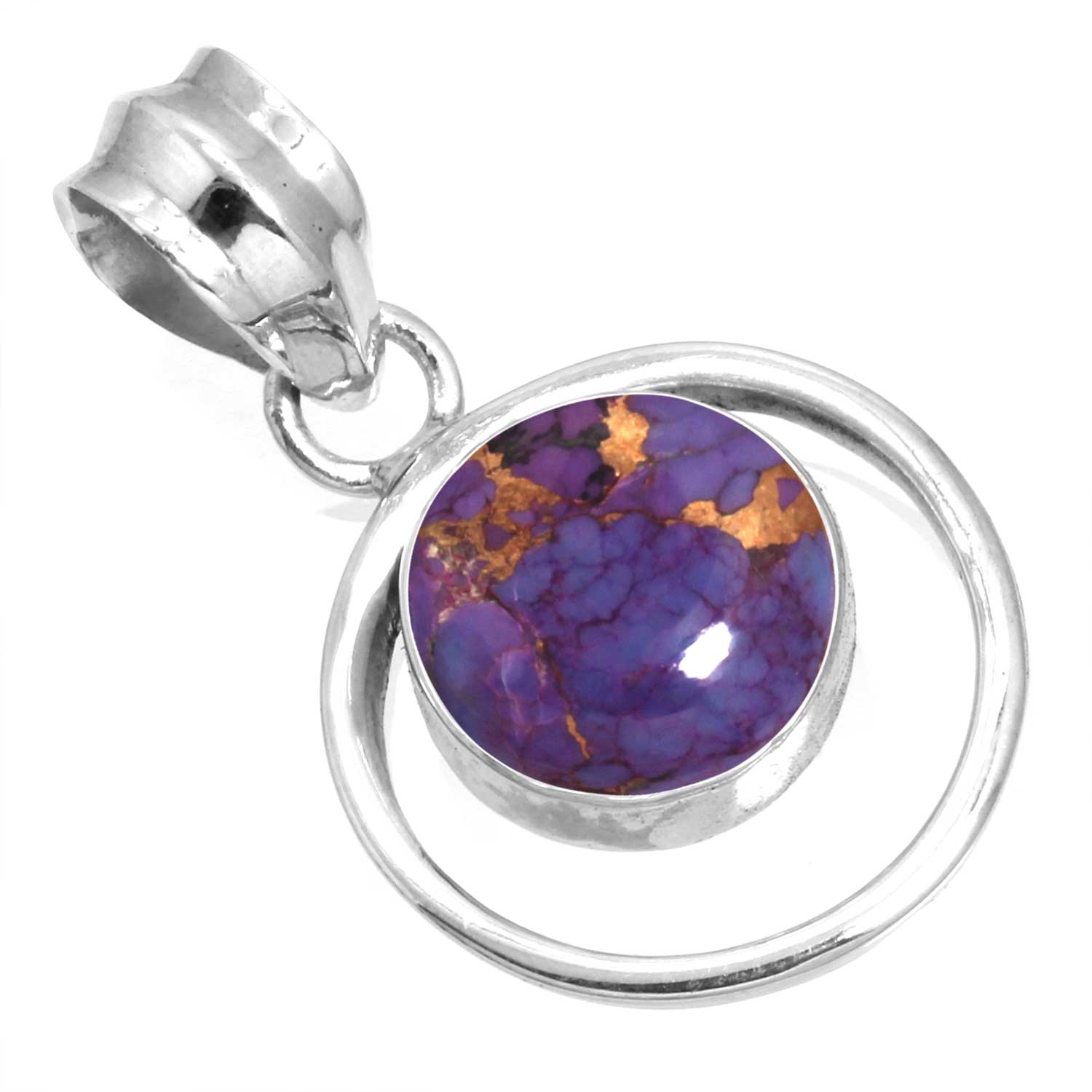 

Подвеска из стерлингового серебра 925 пробы, женская бижутерия с драгоценными камнями, подарок на день дружбы, сине-зеленый, фиолетовый, медный, бирюзовый, жемчужный, лазурит, перламутр фиолетовый/медный