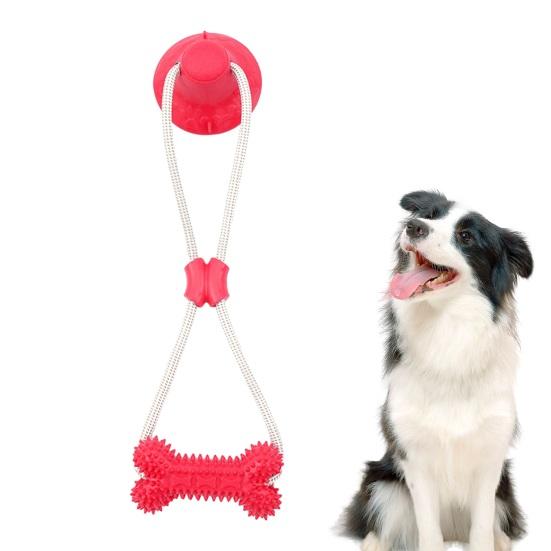 Yousheng Dog Chew Toy for Aggressive Chewers Suction Cup Tug of War Pull Toy Interactive Rope Puppy Teething Toy Dog Molar Bite Toy for Small Large