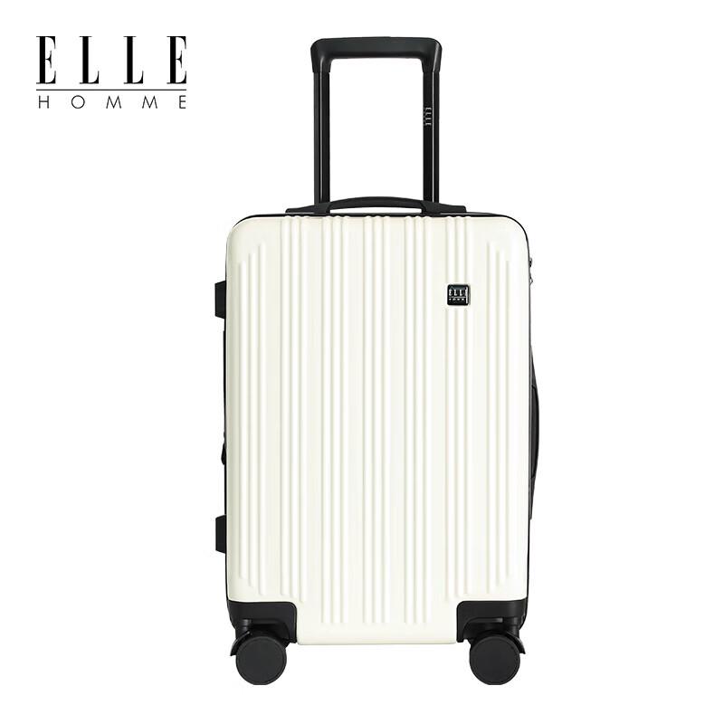 ELLE HOMME Scratch-Resistant Expandable Luggage 20-inch