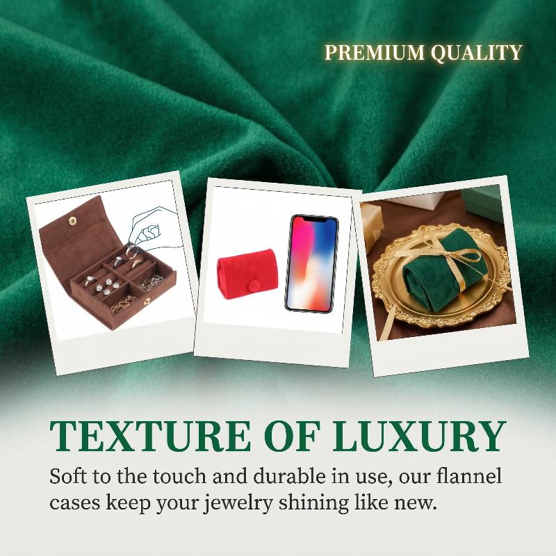 Soft Velvet Jewelry Pouch Mini Portable Bag with Snap Button Storage for Earrings Rings Small Accessories Travel Organizer