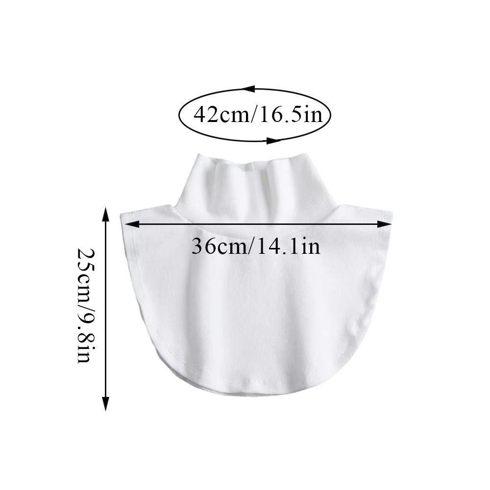Cuello alto de mujer con cuello falso para camisa Algodón para mujer Cuello falso Color sólido Cubrecuello Blusa Cuellos desmontables