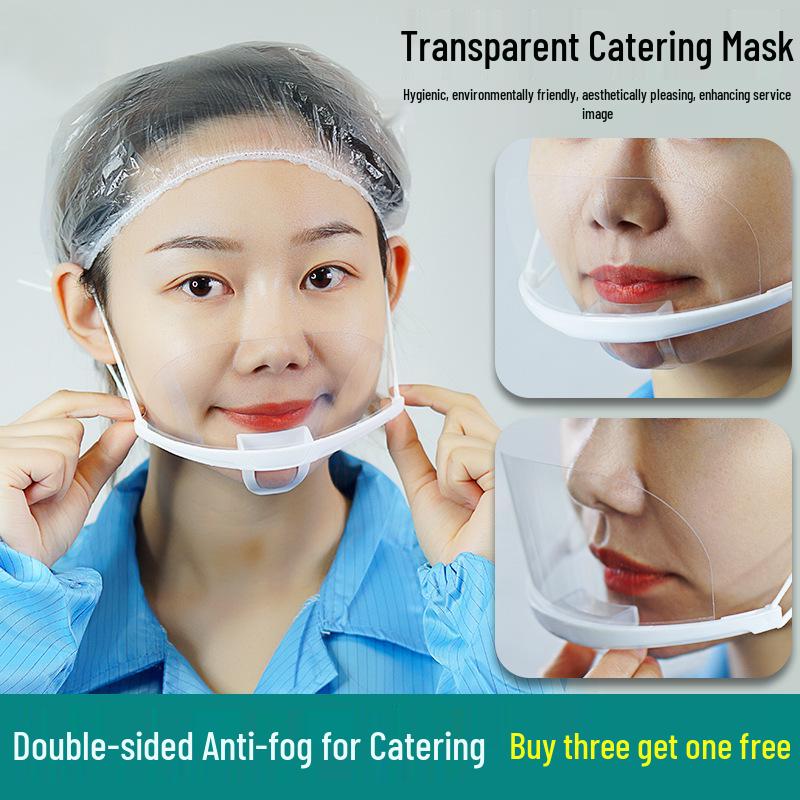 Anti-Fog Transparent Chef Mask for Kitchen and Restaurant Use A601 Promo 10 pcs/box Buy 3 Get 1