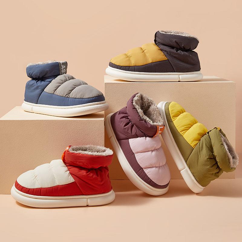 Fashion Winter Shoes For Men Boots Slip On Warm FurWinter Sneakers Men Snow Boots Waterproof Ankle Boots Chaussure Homme Mans Footwear