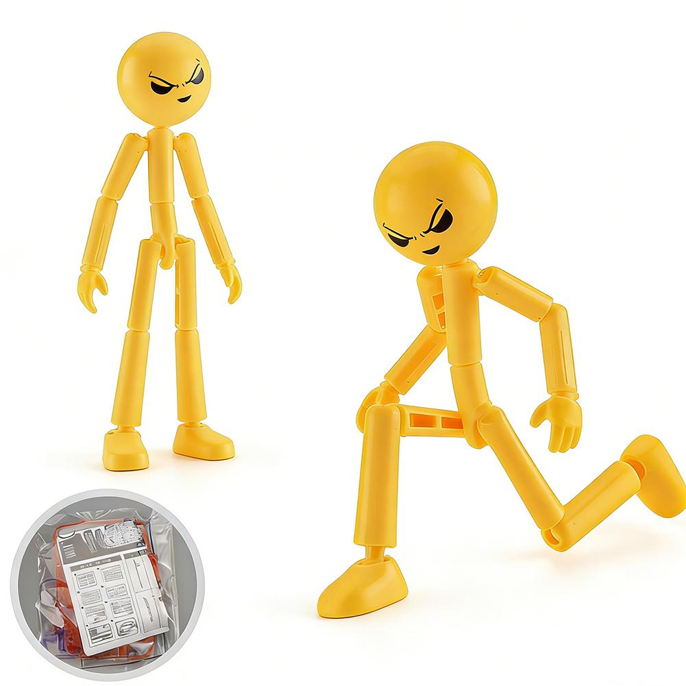 

3D Printed Jointed Dummy Action Figure DIY Assembly Movable Robot Red Translucent Toy Scale Ratio Model Gift Present