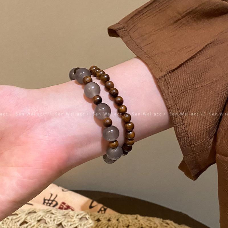 New Chinese Style Beaded Bracelet, Women's Ethnic Style Temperament Bracelet, Double-layer Stacked Jewelry.