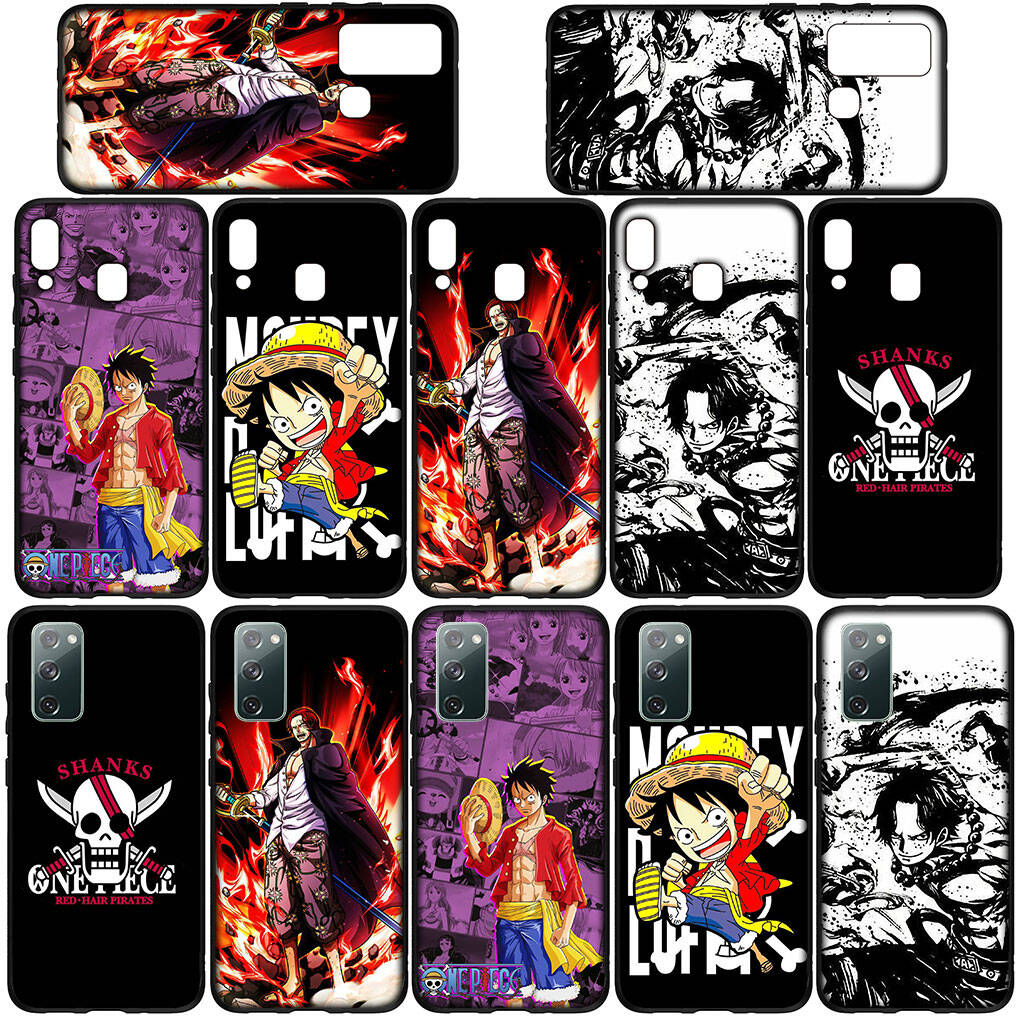 Phone Case for iPhone 17 15 16 Plus Redmi Note 14 12 11 13 Pro Max Huawei P30 P20 Lite OPPO A60 A40 A80 A18 A16 Shanks Red Hair Luffy One Piece Cover