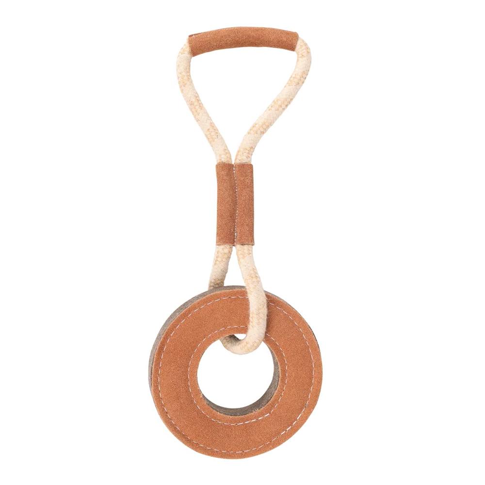 Benji & Flo Tug Â´NÂ´ Play Ring Suede Rope Dog Toy