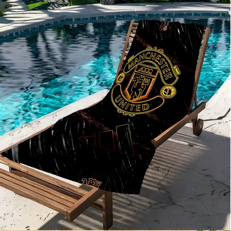 Manchester Football Print Beach Towel, Versatile Lightweight Absorbent Beach Towel for Pool Surf Yoga Bathroom, Perfect Birthday Holiday Gift
