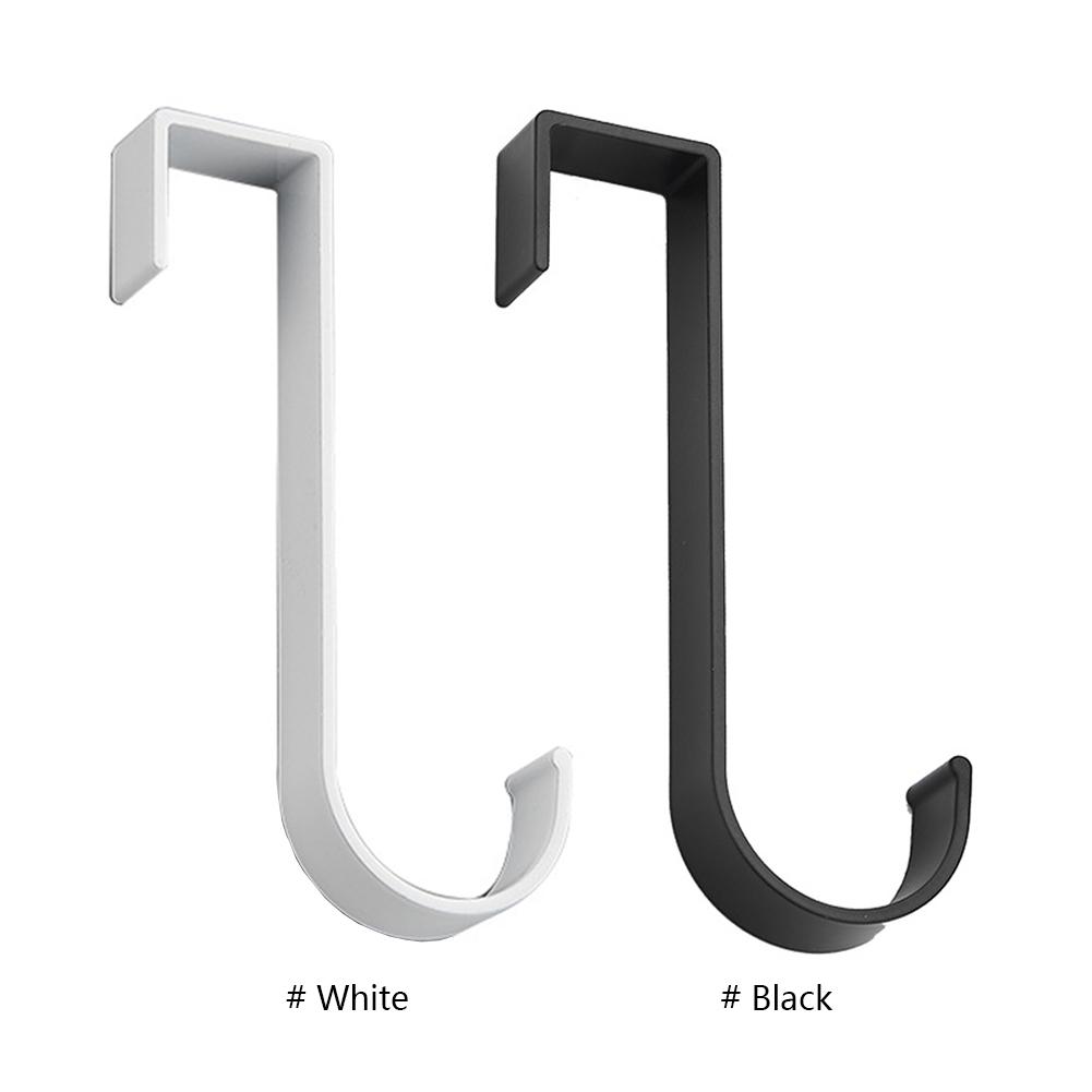 Organizer Rack Free Punching Cabinet Cupboard Hook Sturdy Z Shape Back Cabinet Door Hook Anti-Rust for Towel Cloth Bags Sundries