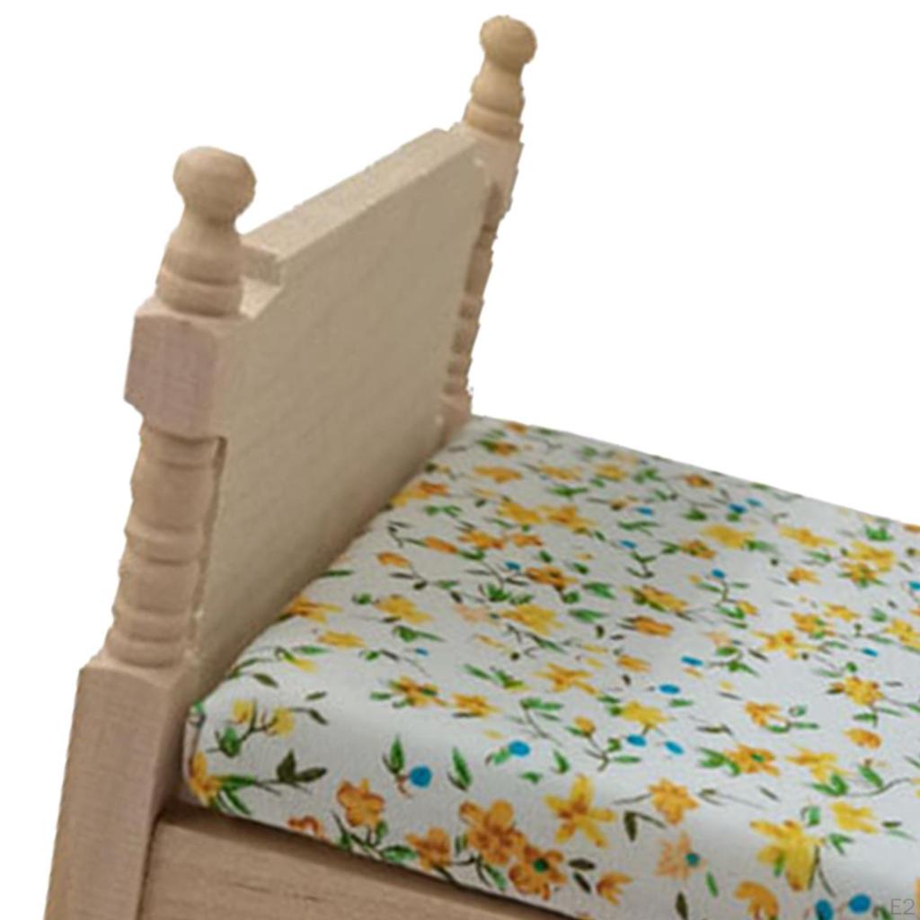 Puppenhaus Dekoration Zubehör, Mini Möbel Bett Miniatur Wohnzimmer kinder kinder