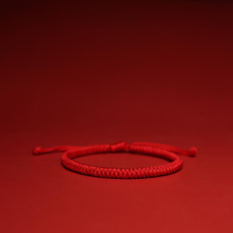 Burgunder Dunkelrot Geburtsjahr Armband: Unisex gewebtes Seil mit Diamant Glücksknoten, Geschenk zum Drachenjahr