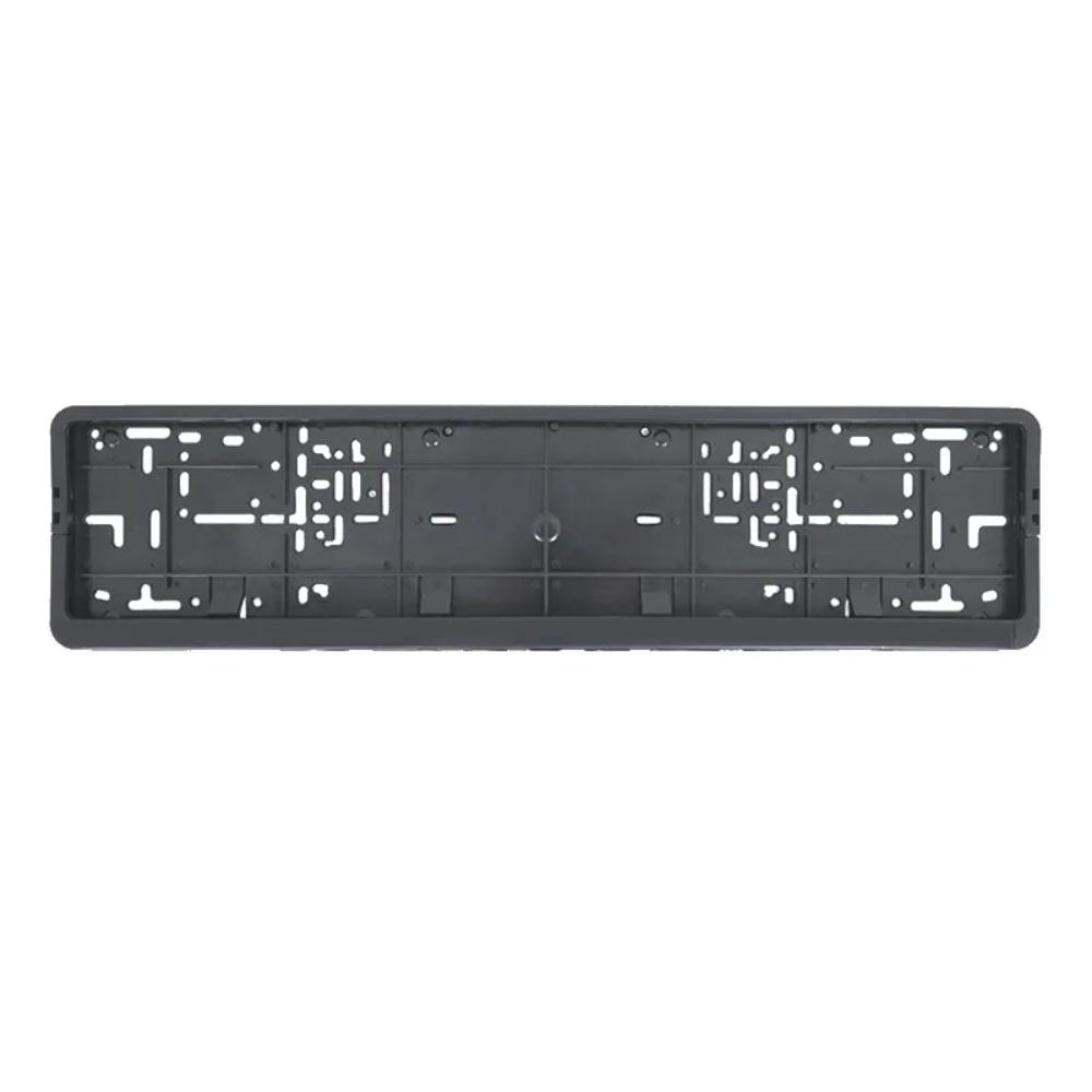 1 Pcs Open Size Black European License Plate Frame Auto Accessory Waterproof Holder with Mounting License Plate