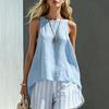 2026 cross-border new European and American style sleeveless striped suit women's summer loose casual two-piece set cross-border trendy