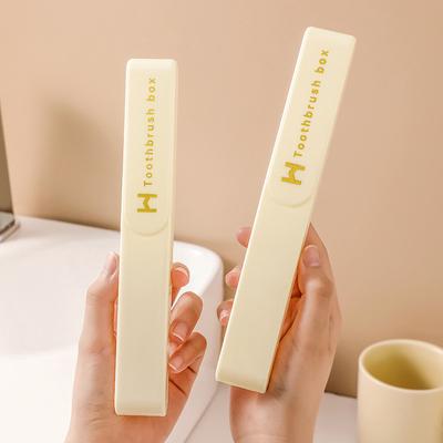 Étui de voyage portable pour brosse à dents, résistant à la poussière, avec protection pour tube de brosse à dents et accessoires de salle de bain. Rangement de voyage inclus.