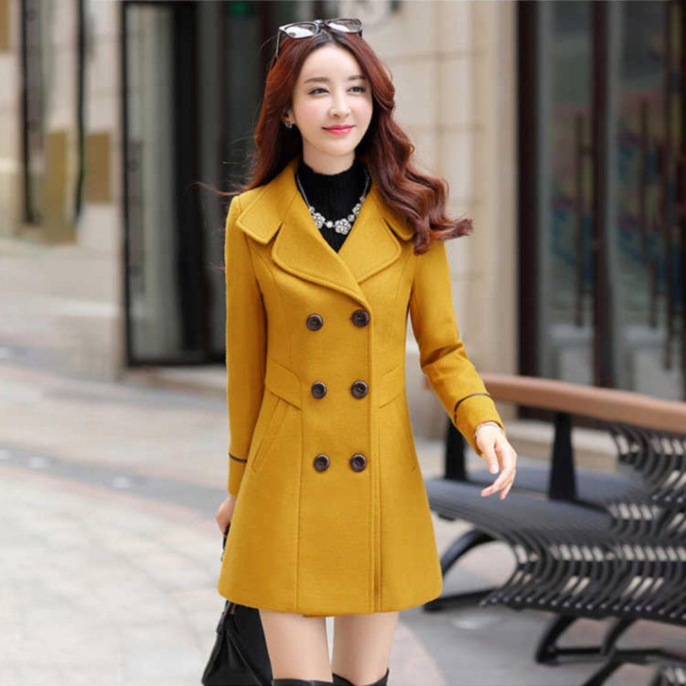 Женский весенне-осенний тренчкот, модная короткая ветровка, куртка XXXL жёлтый