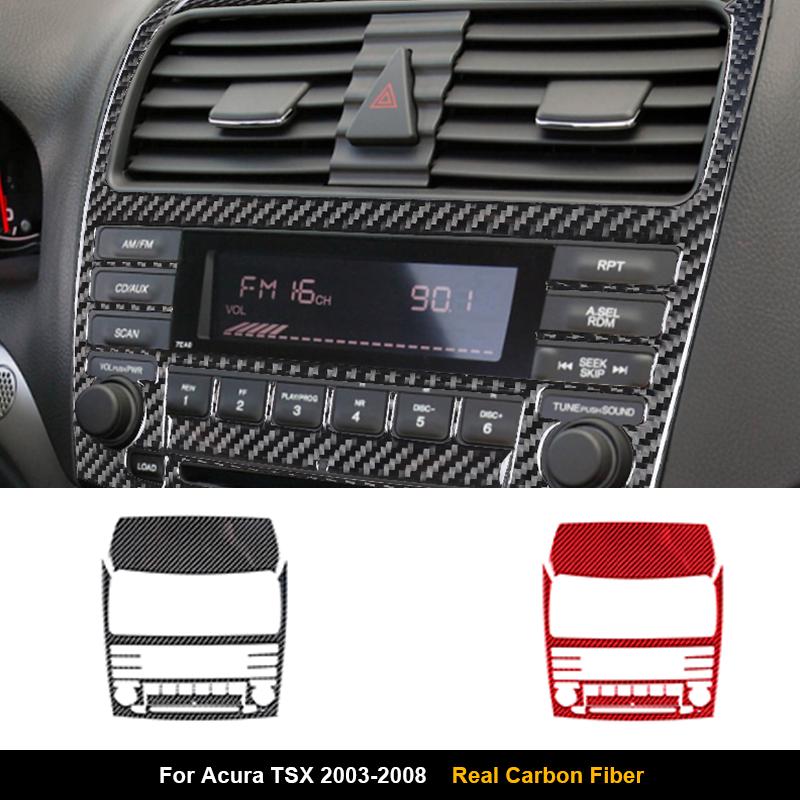 For Acura TSX 2003-2008 Car Carbon Fiber Black Stickers Car Interior Decorative Accessories