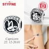 Genuine Copper White Twelve Zodiac Signs Simple Pisces Scorpio Bead Fits Bracelets Women DoItYourself Birthday Beautiful Gifts Accessory