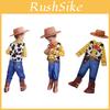 Çocuk Oyuncak Hikayesi Kovboy Woody Tulum Cosplay Kostümü Şapka ve Eşarpla