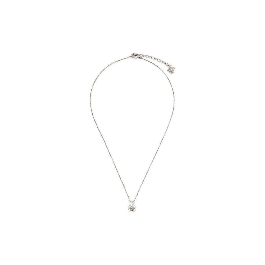 Versace Classic Logo Pendant Metal Necklace Women Necklace Silver 10091481A006214JIR0