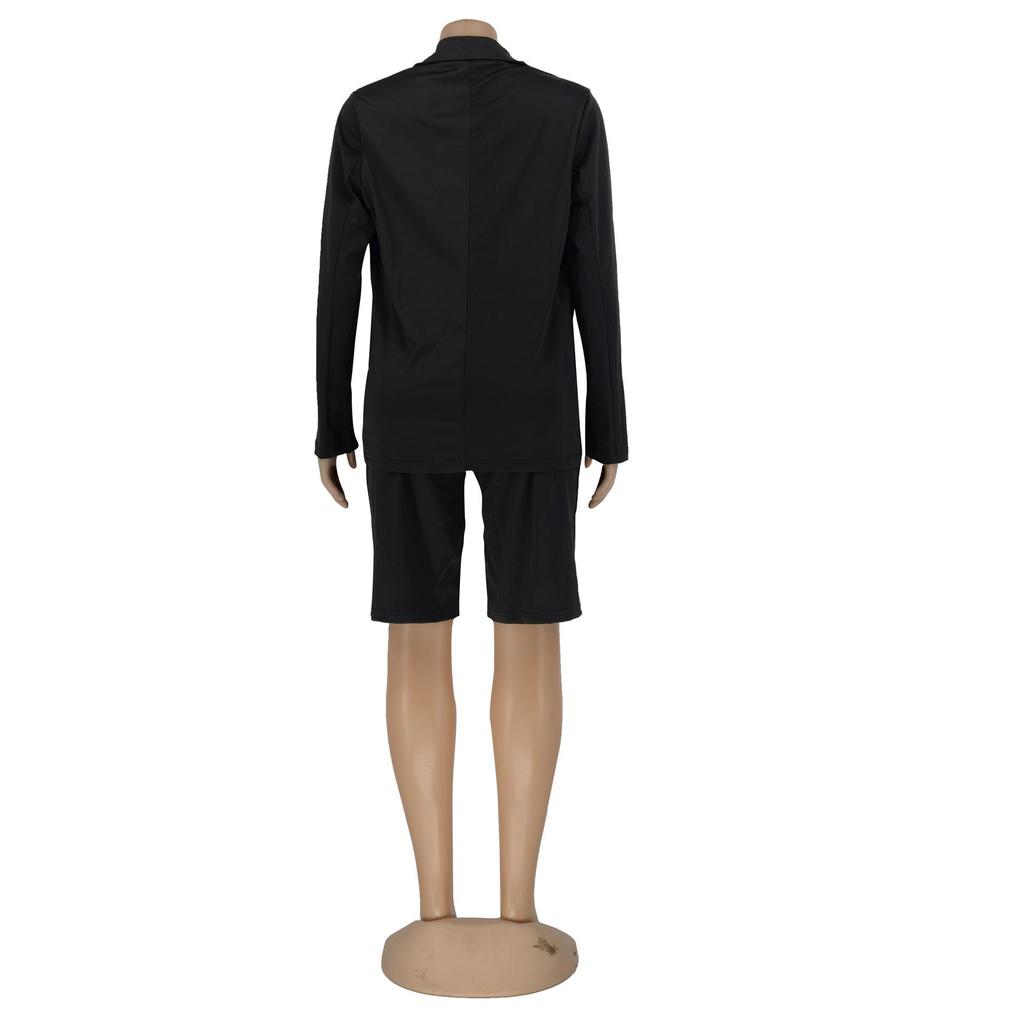 European & American Women's Spring/Summer Casual Suit: Jacket & Shorts Two-Piece Set