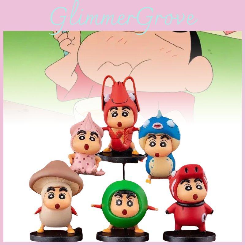 Adorable Pvc Food Wax Crayons Shinchan Figurine Collection Featuring Lobster And Octopus