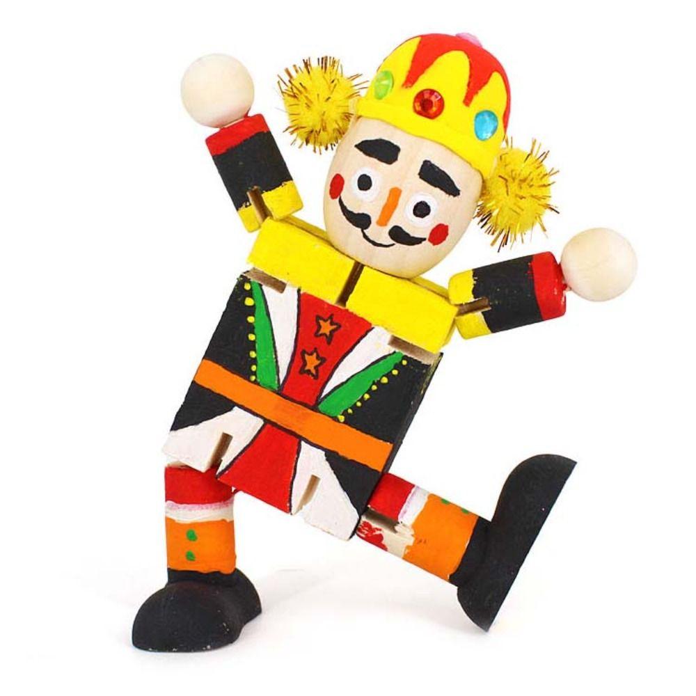 Wooden DIY White Blank Wooden Robot Doll Handicraft Toy Handicraft Toy  Toddlers Child